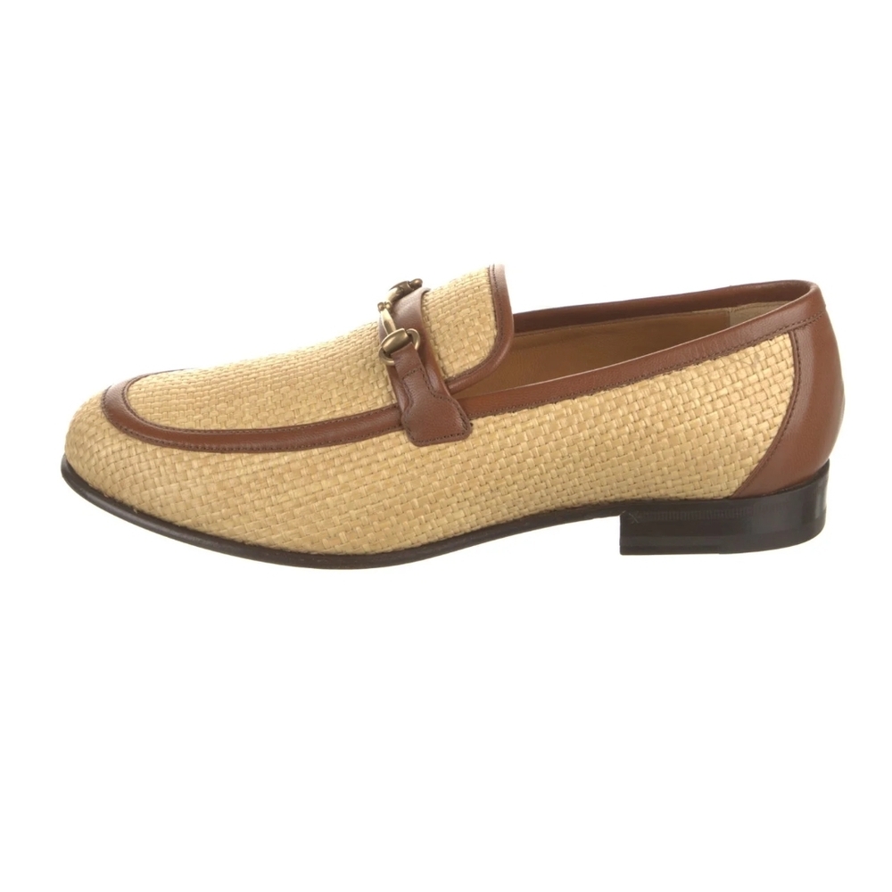 Gucci Horsebit Accent Raffia Loafers w/ TagsMen's Size: 7